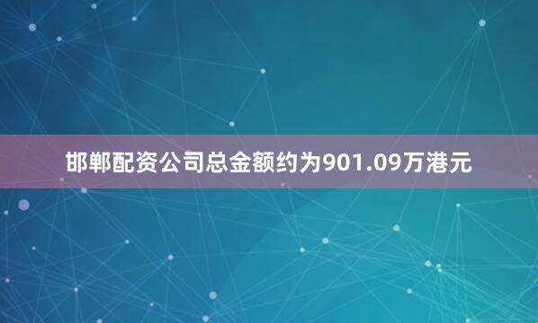 邯郸配资公司总金额约为901.09万港元